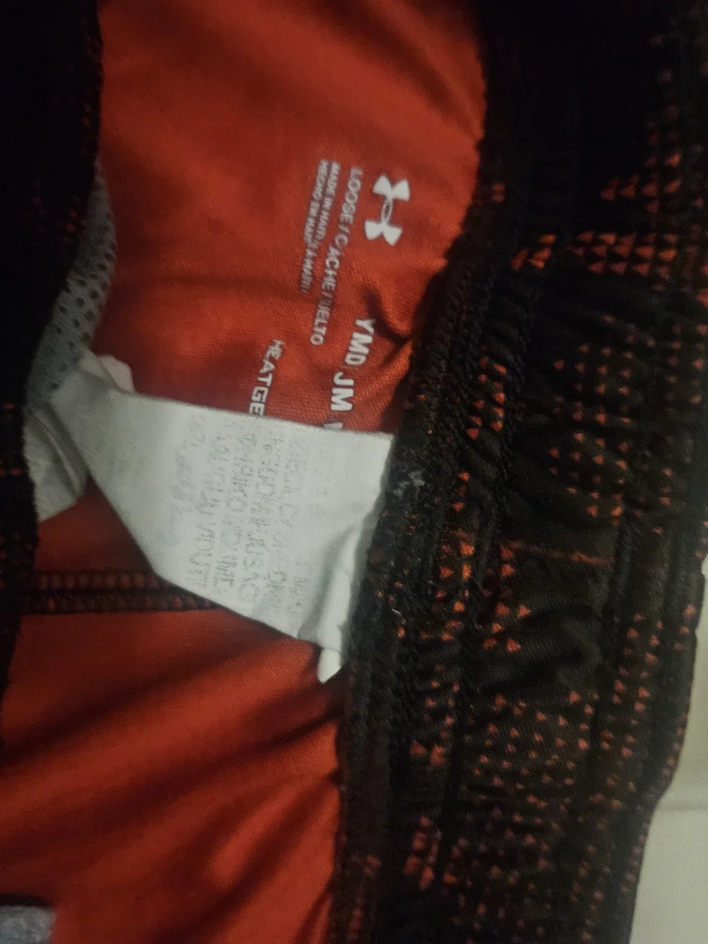 Under Armour Boy's Red and Black Camo Athletic Shorts